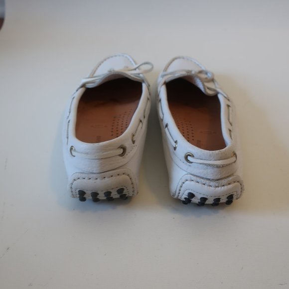 Womens L'Artigiano Sorrentino White Leather Flat Driving Shoes 38D US/8D * - Picture 4 of 10